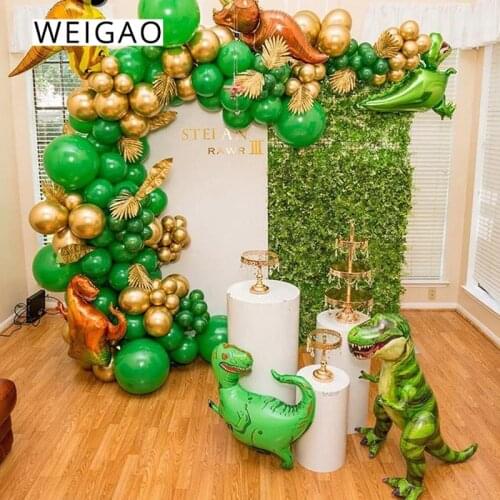105pcs Dinosaur Balloons Garland Kit 1st Boy Roar Birthday Party Jungle Party Jurassic World Dino Party Baby Shower air Globos