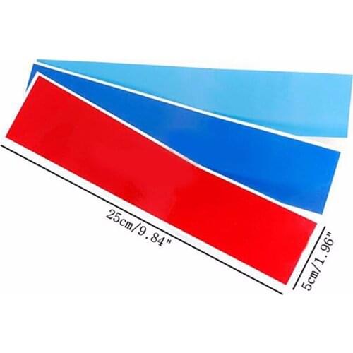 3PCs Kidney Grille Sticker 25x5cm Sport Stripe 3 Colors Red Blue and Deep Blue for BMW M3 M5 M6 E46 Car-styling