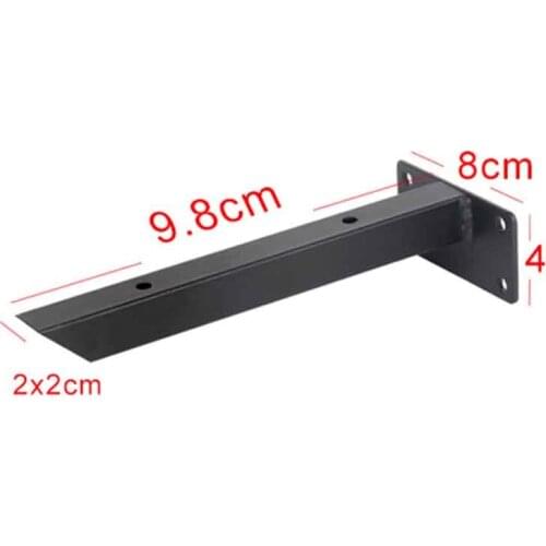 2PCS Cheap Heavy Duty Wall Mounting Angle Black Bracket For Hinged Table, 9.8x8cm