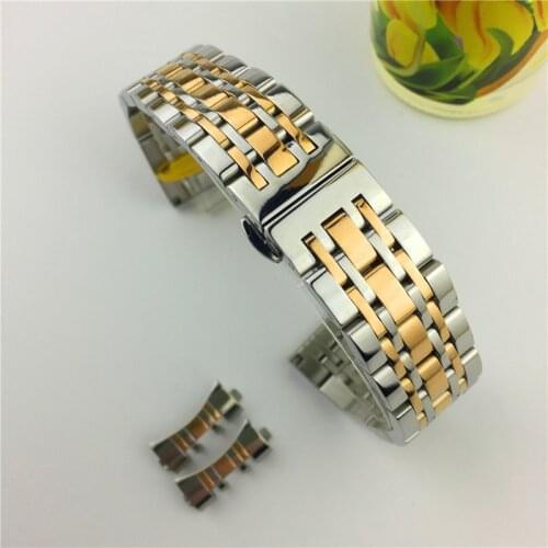 Stainless Steel Watch Band Strap 12/14/15/16/17/18/19/20/21/22/23/24/26mm Polished Mens Metal Watchband Bracelet Accessories