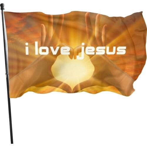 I Love Jesus flag Jesus loves me Bible room decorated with flags 90x150cm