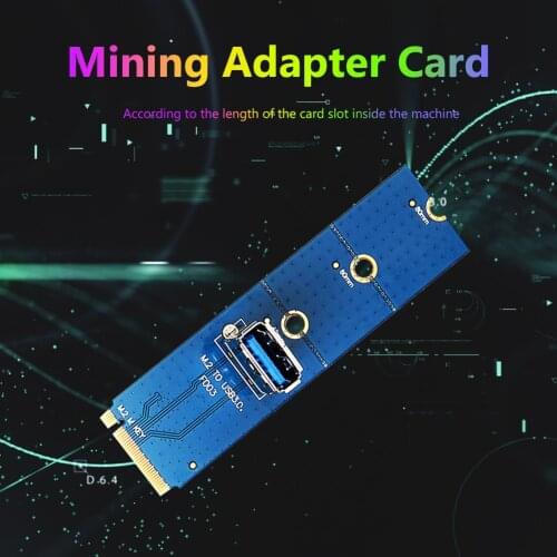 PCI Express X4 Riser Transfer Riser Card M.2 M Key to USB 3.0 Female Adapter Converter Mining for Video Card Miner Mining