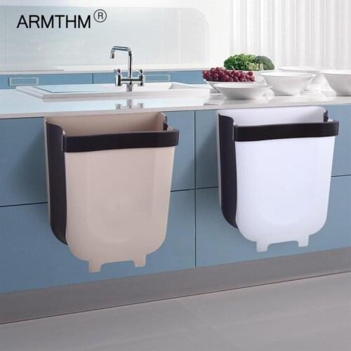 Hanging Trash Bin Foldable Kitchen Cabinet Door Storage Trash Eco-Friendly Wall Mounted Bin Recycle Bin Waste Bins Dustbin Stora