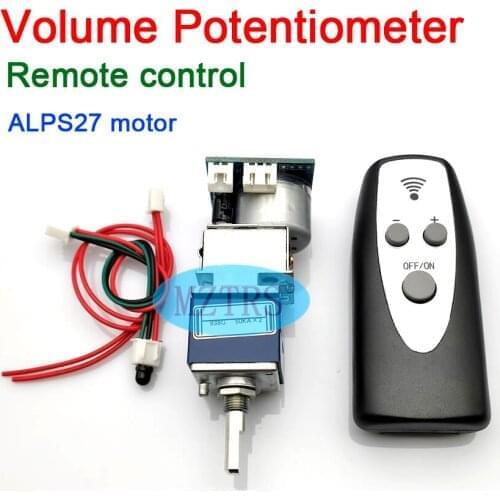 Dykb ALPS27 motor potentiometer Remote control volume potentiometer board Double 10K 50K 100K For Audio POWER amplifier preamp