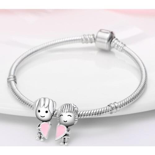 2020 New 100% Real 925 Sterling Silver Fish Girl Boy Charm Bead Fit Original 3mm Bracelets DIY Jewelry For Women Gift