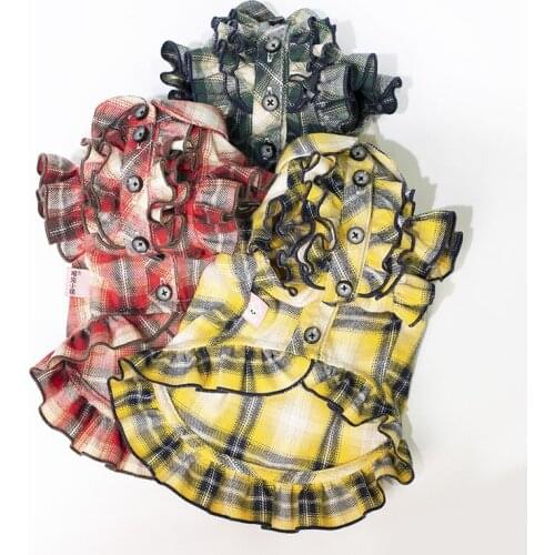 Spring Summer Pet Dog Dress Shirt Clothes Dog Pets Clothing Chihuahua Yorkie Puppy Costume Apparel Poodle Pomeranian Schnauzer