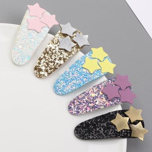 Small Size Glitter Star Girls Hairclips Birthday Gift Baby Girls Hair Accessories Kids Hair Clip For Children
