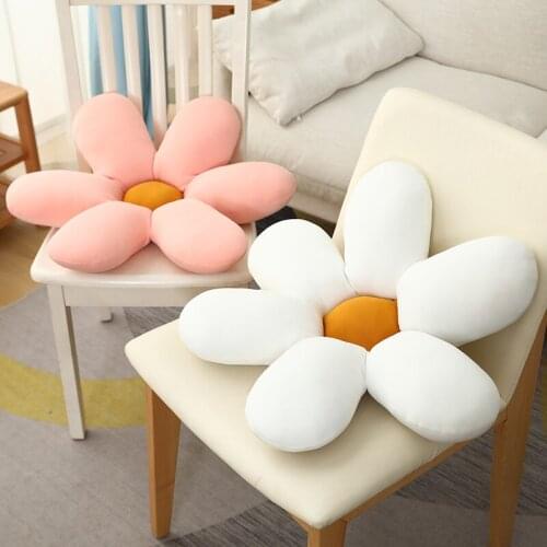 Hot Sale Daisy Flower Plush Pillow Lifelike Tulip Stuffed Sunflower Seat Cushion Filled Mat Pillow Chair Seat Decor Lovely Gift