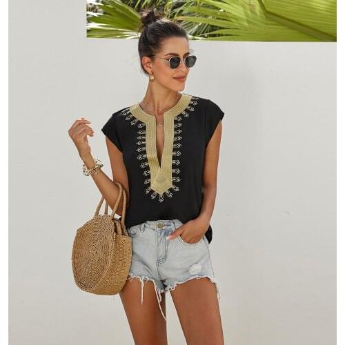 Plus size womens shirt fashion stand-up collar summer hedging slim-fit printing short-sleeved casual shirt top