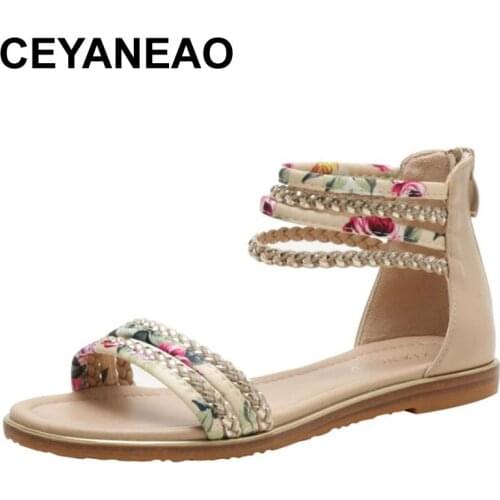 CEYANEAOwomens sandals 2021 flat fashion classics casual designer new luxury summer shoes for women Woman shoes