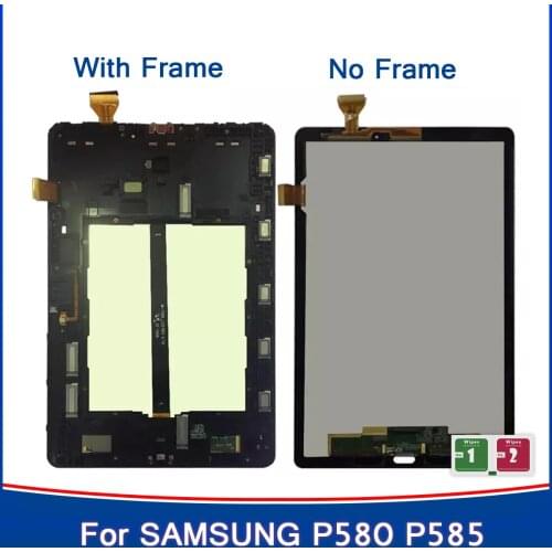 Lcds For Samsung Galaxy TAB A 10.1 2016 SM-P580 P580 P585 SM-P585 LCD Display Touch Screen Digitizer Assembly Replacement +Frame