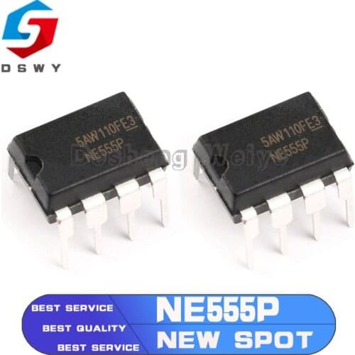 10PCS NE555P DIP8 NE555 DIP NE555N 555P Timers DIP-8 New and Original IC