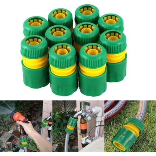 10Pcs Garden Tap Water Hose Pipe Connector Quick Connect Adapter Fitting Watering 1/2 inch Hose