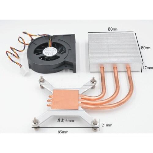 1001-00 with fan Heat radiator AIO Thermal Module 1U ultra-thin 1150 1155 radiator 8017 fan cooling module