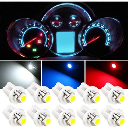 10x T5 B8 5D Led Bulb Car Interior Lights Instrument Lamp For Ford Focus Fusion Escort Ecosport Fiesta Falcon EDGE Explorer