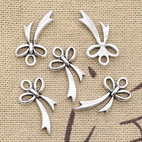 30pcs Charms Bow Bowknot 20x11mm Antique Tibetan Silver Color Pendant Findings Accessories DIY Vintage Choker Handmade Jewelry