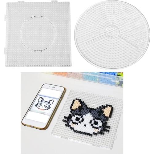 5mm Puzzle Pegboard Transparent 3D Puzzle Template for Educational Toys Fuse Beads Jigsaw Puzzle Fun Play