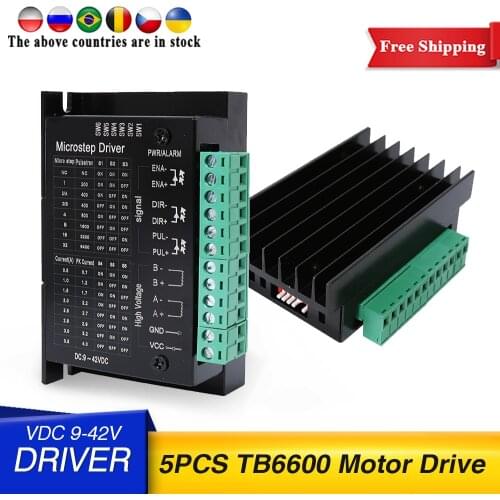 5PCS 42/57/86 Tb6600 upgrade s109aftg wood router machine stepper motor driver DC 9V-42V CNC Single axis controller module files
