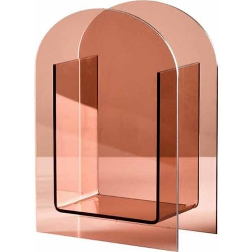 Geometric Display Acrylic Vase Home Art Design Homestay Soft Decoration Model Room Matching