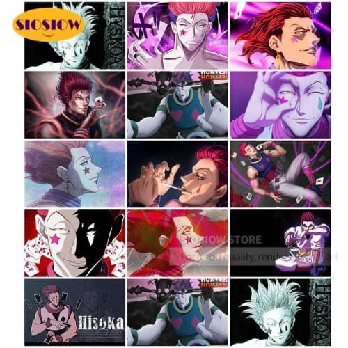 100% Full Square 3d Diamond Pictures Embroidery Hunter X Hunter Cross Stitch Animation Role Painting Hisoka Handmade Poster Gift