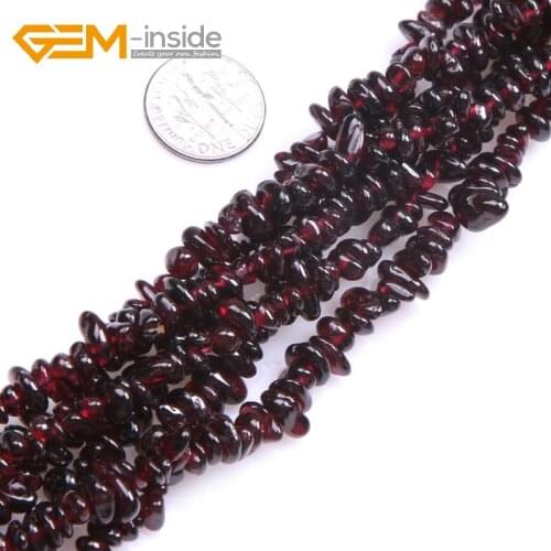 Free shipping! 3--8mm natural Red Garnet chips beads natural stone beads loose beads for bracelet or necklace making strand 34"