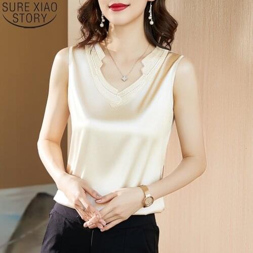 Women Blouses Shirts Embroidery Blouses Satin Blouse Tops Plus Size Silk Women V-neck Woman Elastic Lace Shirt Top Blusas 13739