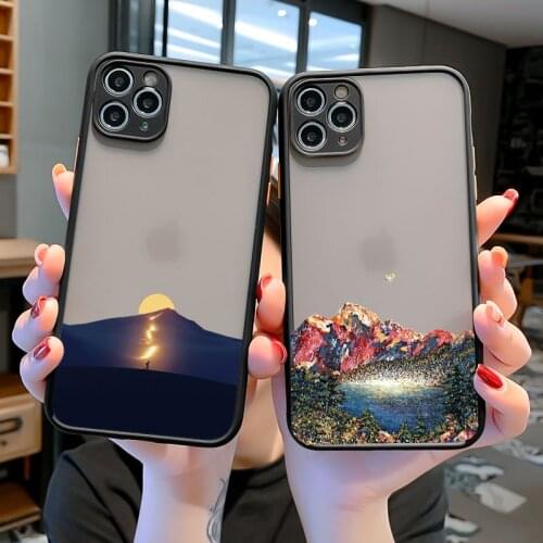 Landscape Sunset Phone Case For iPhone 8 6s 7 Plus SE 2 Cases for iphone 11 12 Pro Max X XR XS Max Hard PC Shockproof Back Cover