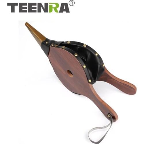 TEENRA Wooden Manual Handmade Air Blower Fan Blower for Barbecue Fire Bellows Outdoor Cooking Picnic Camping BBQ Tool
