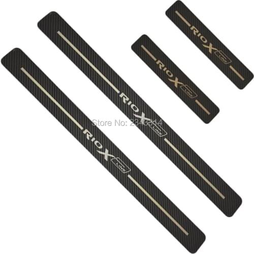 For KIA RIO 3 4 X-LINE 2015-2020 Accessories Stainless Door Sill Kick Scuff Plate Guard Pedal Protector Trim Cover Car Styling