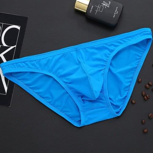 Gay Sexy Men Thongs Underwear Sexy Ice Silk Underwear Men Tanga Hombre String Homme Camo Bulge Pouch Male Underpants