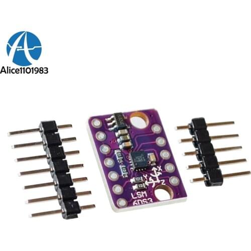GY-LSM6DS3 LSM6DS3 Accelerometer Gyro Embedded Digital Temperature Sensor Module SPI IIC I2C Interface Module 8kb FIFO Buffer 5V