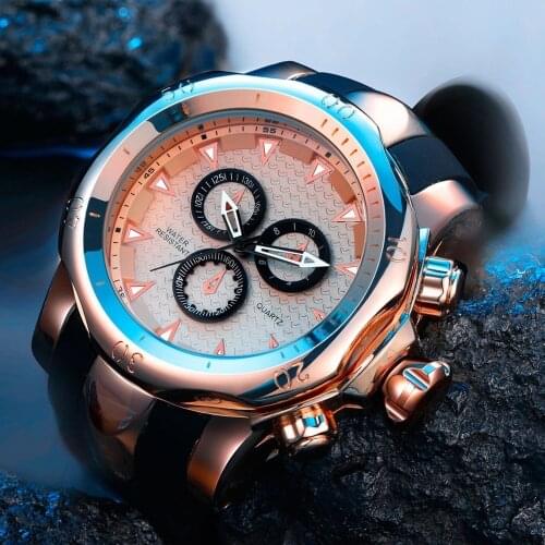 Hot Silicone Blet Casual Sport Watches Men 3D Big Face Quartzwatch Luxury Brand Military Wrist Watch relogios masculino 2019