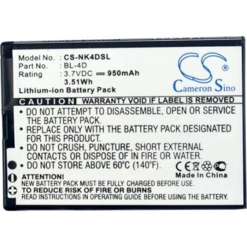 Cameron sino 950mah battery for BLU Hero 2 N4D110J for NGM Fred BL22 for NOKIA E5 E5-00 E7 E7-00 N8 N97 Mini T7 BL-4D