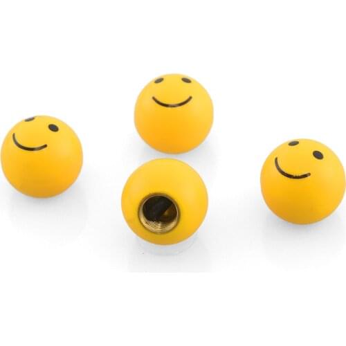 4pcs Tire Air Valve Cap Tyres Wheel Dust Stems Smile Face Caps Bolt In Type Ventil Valve For Auto Car Truck Motorcycle tires new