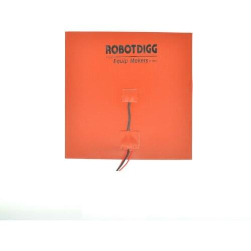 110V 250*250mm Square Silicone Rubber Heater Pad with 3M Tape 300 Wattage