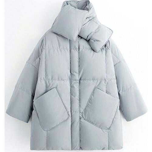Fashion Women Warm White Duck Down Parkas Short Down Jacket 2021 New Female Korean Loose Casual Thicken Down Coats
