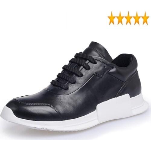 100% White Genuine Leather Men Summer New Lace Up Platform Sneakers Street Breathable Cowhide Hip Hop Shoes Trainers