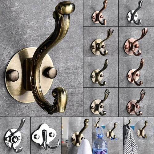Nodic Style Stainless Steel Hook Single Coat Hook Wall Hanging Free Punching Living Room Door Behind For Hats Bathroom Storage