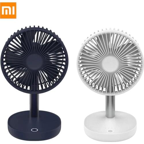 XIAOMI Mijia Desktop Fan Battery Capacity 4000mAh USB Charging Low Noise Rechargeable 4Mode Wind Speed 7 Turn Page Fan