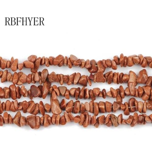 Natural Gold sand stone Lrregular Gravel beads Smooth Spacer Beads For Handmade bracelet DIY Charm Jewelry Making