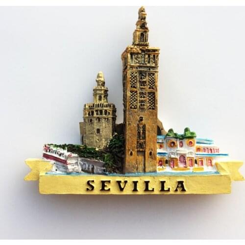 QIQIPP La Giralda, the bell tower of Seville Cathedral in Spain, is a magnet refrigerator sticker for souvenir crafts