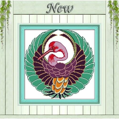 Long-beaked bird home decor painting counted printed on canvas DMC 11CT 14CT Chinese Cross Stitch kit needlework Sets embroidery