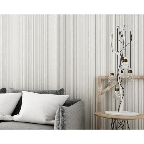 Beibehang Modern simple pure color plain vertical striped fabric wallpaper bedroom living room hotel fine line 3d wallpaper roll