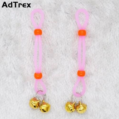 1Pair Luminous Nipple Clamps Bells BDSM Game Sex Toys for Women Elastic Noctilucent Milk Bondage Clit Breast Flexibility