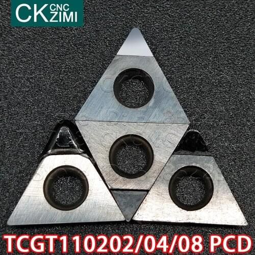 TCGT110202 PCD TCGT110204 PCD TCGT110208 PCD inserts Diamond inserts turning insert Tool CNC Tools TCGT 16T3 for Copper Aluminum