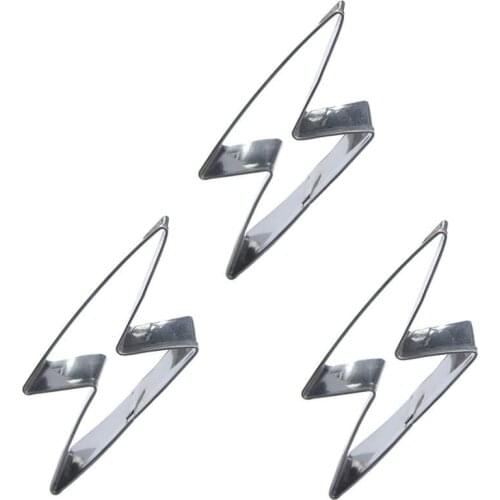 Lightning shape 3 piece cookie cutting molds, baking tools, cake decorating soft candy tools
