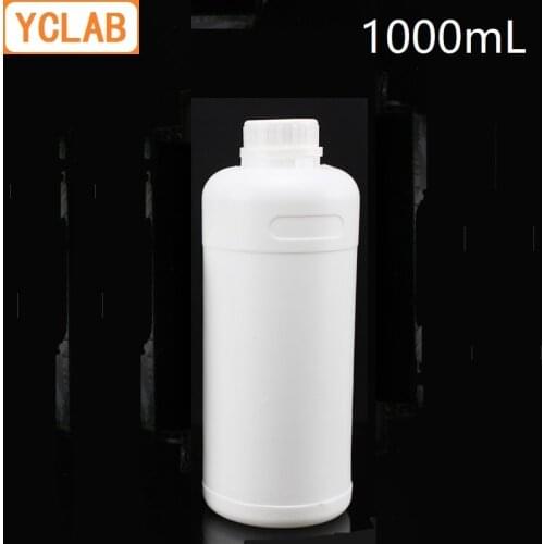 YCLAB 1000mL HDPE Fluorinated Bottle Thick Wall Plastic Retention Sample Laboratory Chemistry Equipment