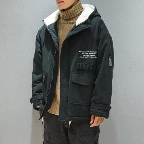 Winter Mens wear new Japanese Increase Down Cotton-padded Clothes Male loose large size thickened casual Hip-hop coat