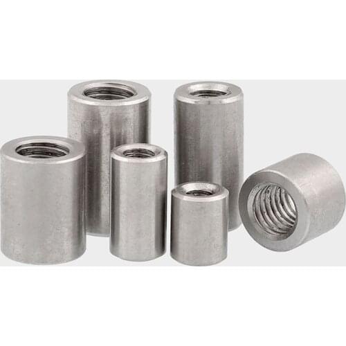 1pcs M8M10M12M14M16 stainless steel elongated and thickened cylindrical nut to ground nut screw connector