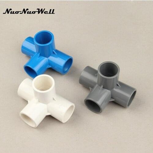 10pcs NuoNuoWell Plastic PVC 20mm Hose Cross Connector 4 Way Joint for Garden Irrigation Pipe Adapter Tube Parts DIY Tools
